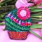 4pcs DIY Cactus Sets Special Shaped Full Drill Diamond Painting Key Chain with Key Ring Jewelry Gifts for Girl Bags