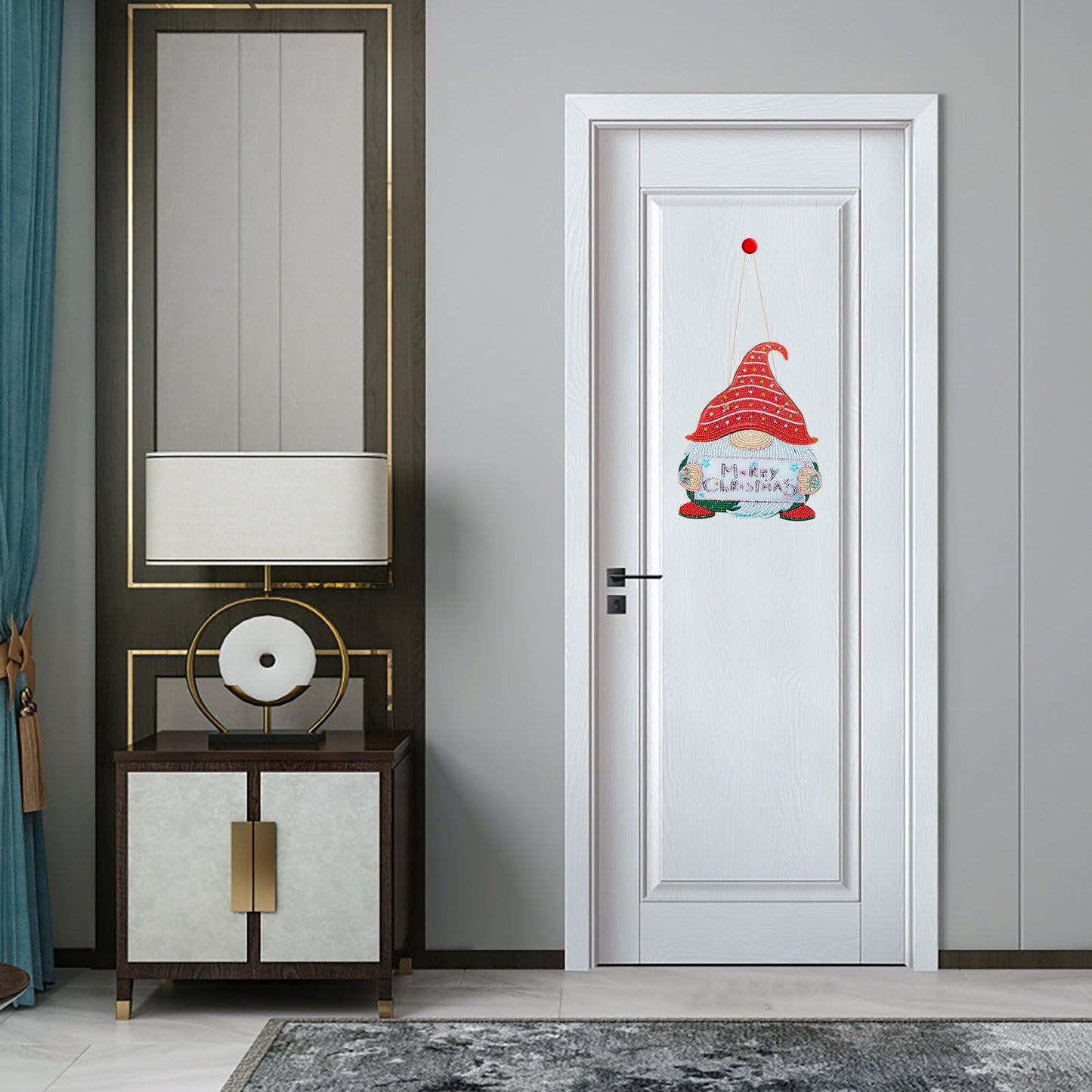 DIY Diamond Pendant Door Wall Decoration | Christmas Gnome