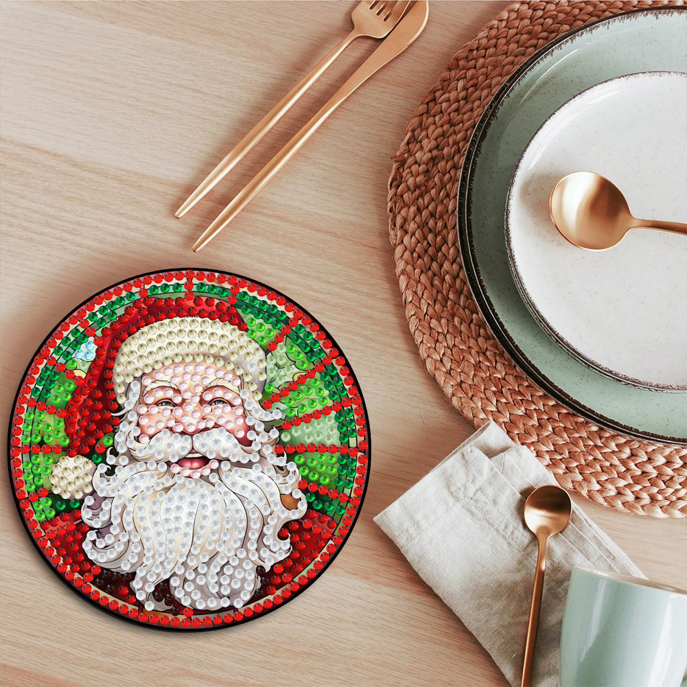 6 pcs set DIY Special Shaped Diamond Painting Coaster  | Christmas£¨no holder£©
