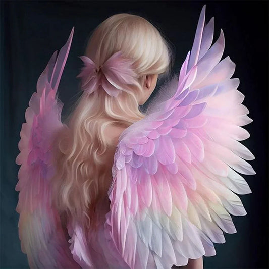 AB Diamond Painting Kit | Pink Wings Angel
