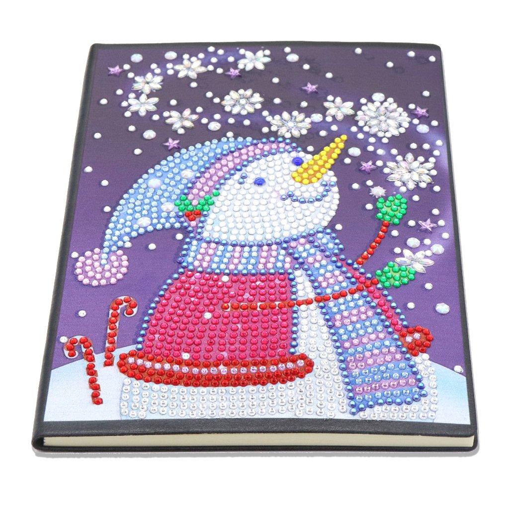 A5 5D Notebook DIY Part Special Shape Rhinestone Diary Book | Snowman