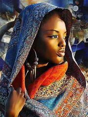 African woman | Full Round/Square Diamond Painting Kits