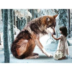 Wolf and Child | Full Round Diamond Painting Kits