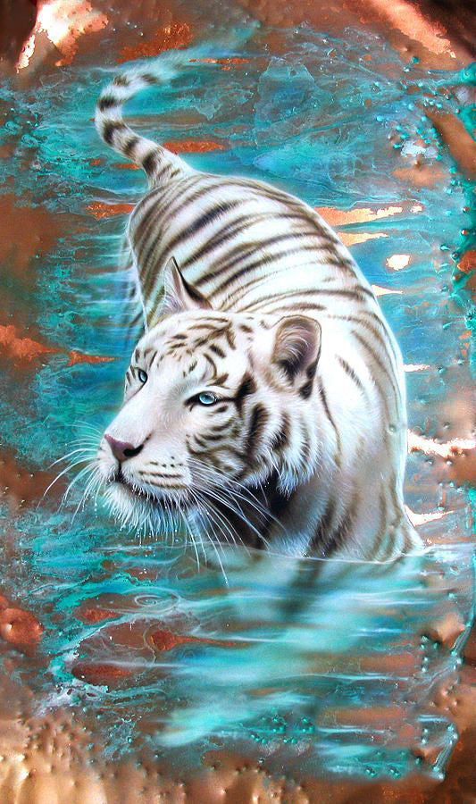 White Tiger | Full Round/Square Diamond Painting Kits