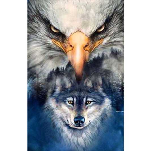 Eagle and Wolf | Full Round/Square Diamond Painting Kits