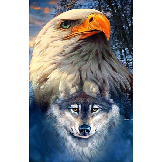 Eagle and Wolf | Full Round/Square Diamond Painting Kits
