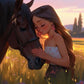AB Diamond Painting Kit |  Girl and Horse
