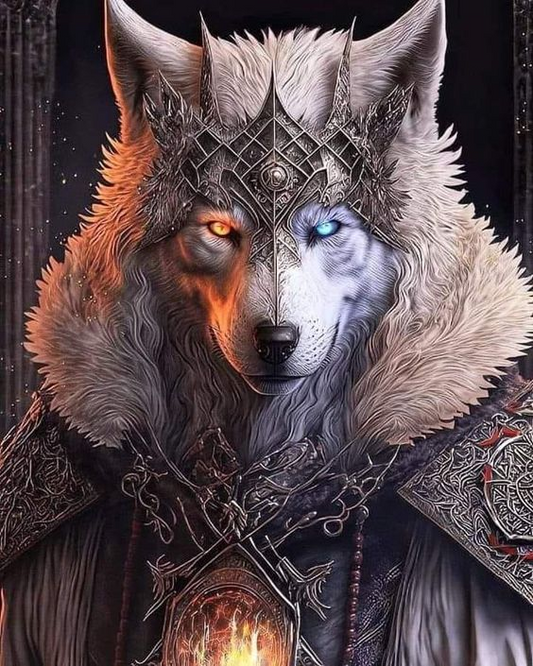 AB  Diamond Painting  |  Wolf King