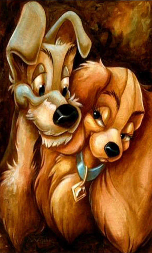 Full Round Diamond Painting Kits  | Lady and The Tramp