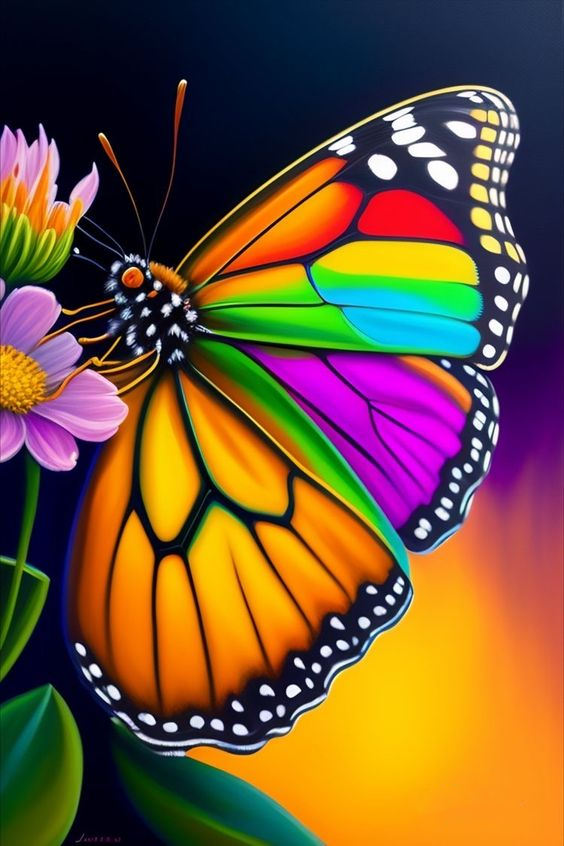AB Diamond Painting  |   Colorful Butterfly