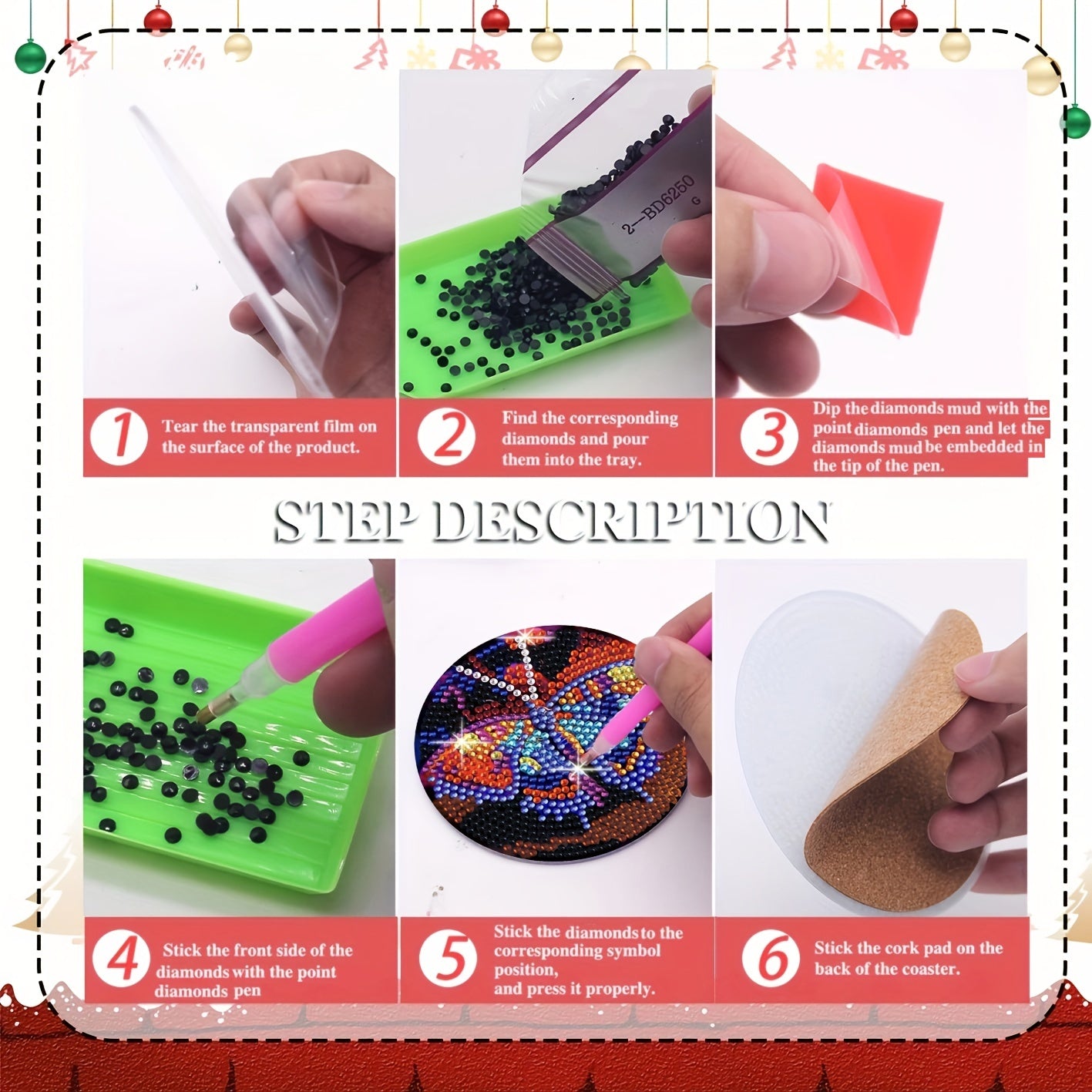 8 pcs set DIY Special Shaped Diamond Painting Coaster  | animal£¨no holder£©
