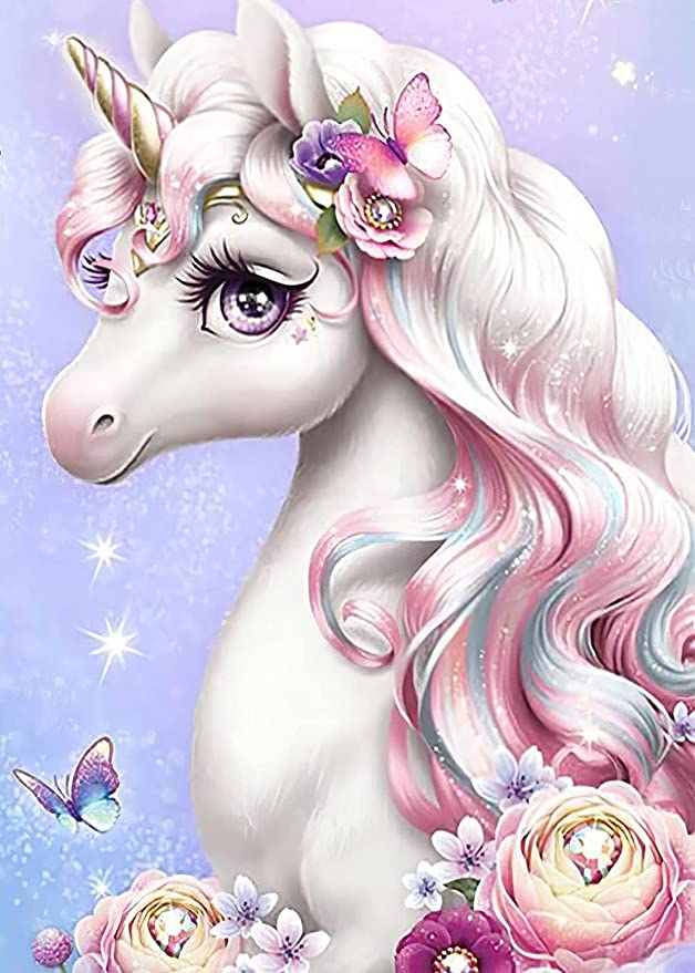 Full Round/Square Diamond Painting Kits | Lovely unicorn