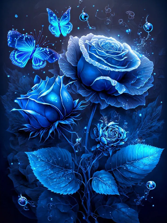 AB Diamond Painting  |  Blue Flower