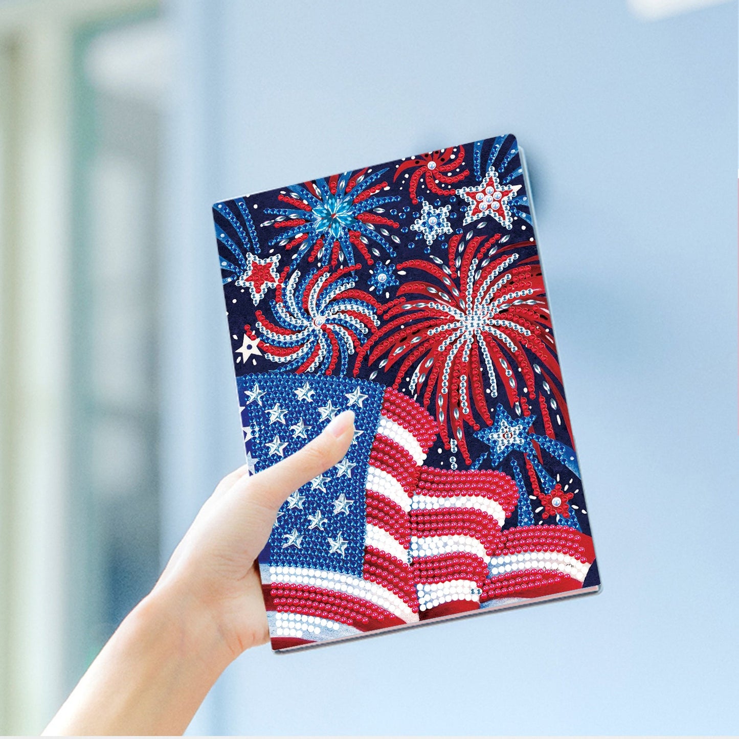 A5 5D Notebook DIY  Special Shape Rhinestone Diary Book | Flag