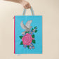 DIY Rhinestone Diamond Painting Flower Tote Bag | flower and bird