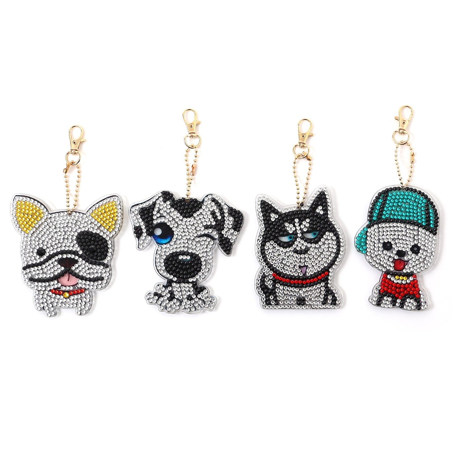 Blingbling's Keychain | Dog | Four Piece Set
