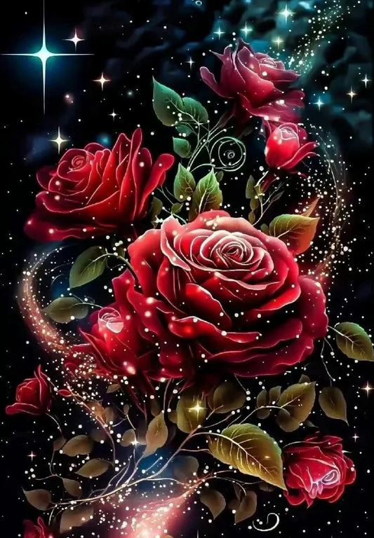 AB Diamond Painting | Red rose