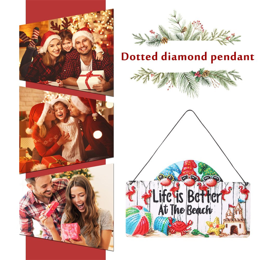 DIY crystal diamond wall mount kit for doors and windows tags-Life is better of the beach