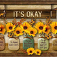 Full Round/Square Diamond Painting Kits | Butterfly Sunflower It's Ok