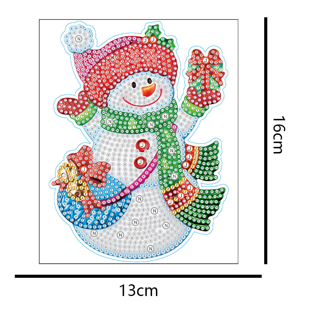 DIY Diamond Painting Stickers Wall Sticker | Christmas Snowman