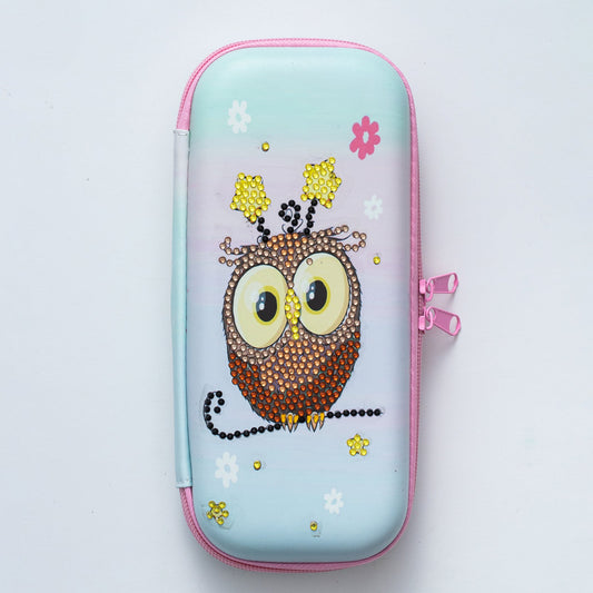 DIY Special diamond painting Pencil Case | Owl