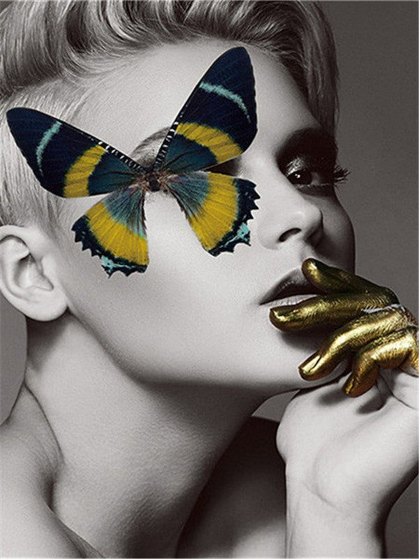 Butterflies and beauties | Full Round Diamond Painting Kits (30 x 40)
