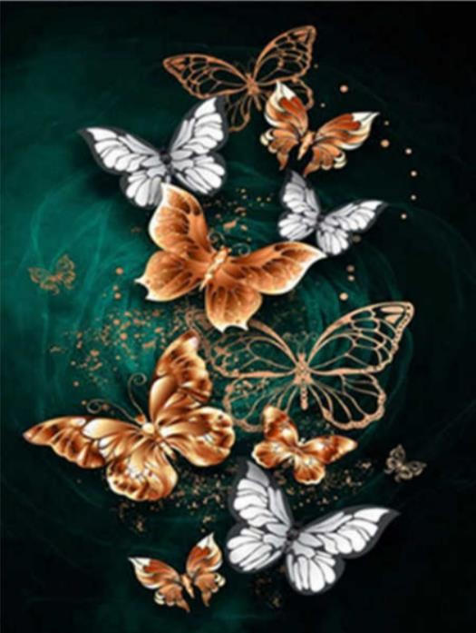 Butterfly series | Full Round Diamond Painting Kits (30 x 40)