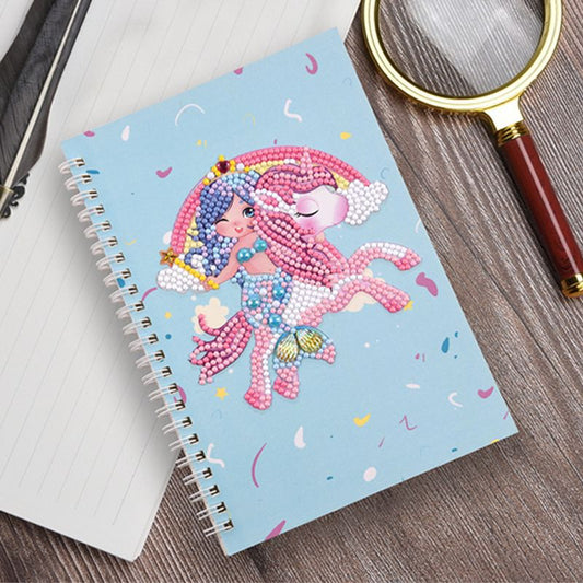 5D Notebook DIY  Special Shape Rhinestone Diary Book | Unicorn