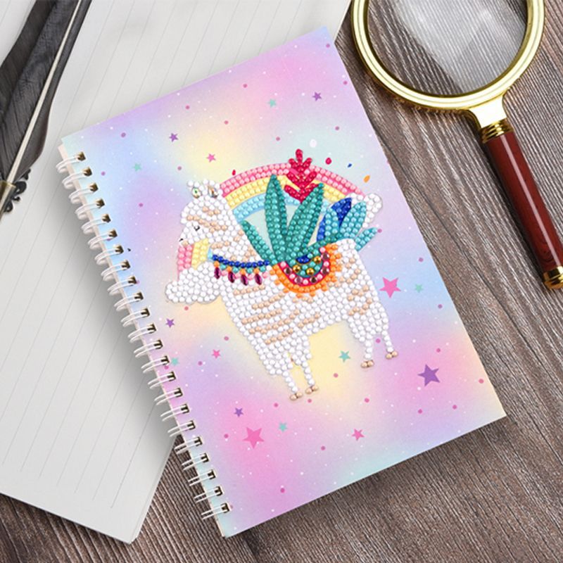 5D Notebook DIY  Special Shape Rhinestone Diary Book | Alpaca