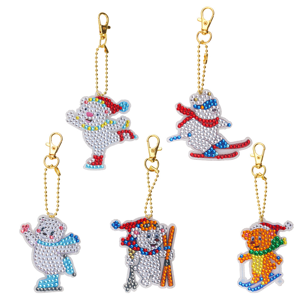 Blingbling's Keychain | Skating Animals | Five Piece Set
