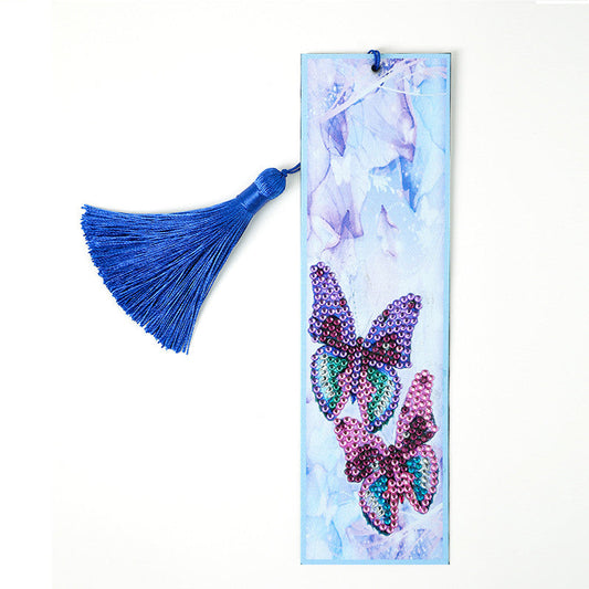 DIY Special Shaped Diamond Painting Leather Bookmark Tassel | Butterfly
