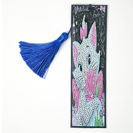 DIY Special Shaped Diamond Painting Leather Bookmark Tassel | Mary