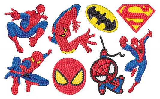 8pcs Round Diamond Painting Stickers Wall Sticker | Spiderman