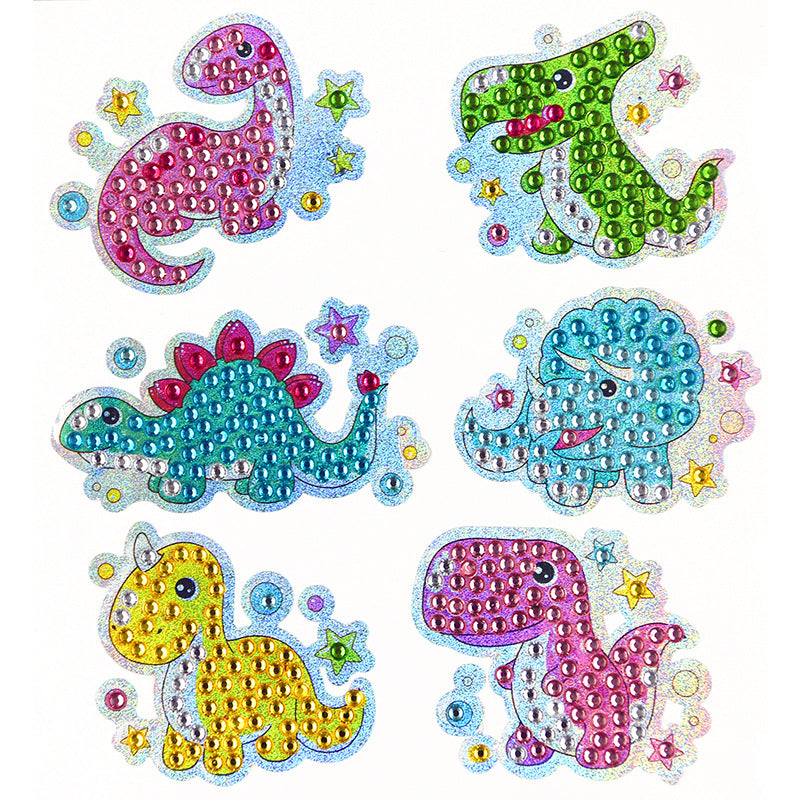 DIY Sparkling Diamond Painting Stickers Wall Sticker | Dinosaurs