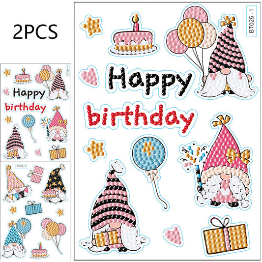 2pcs set Diamond Painting Stickers Wall Sticker | Birthday
