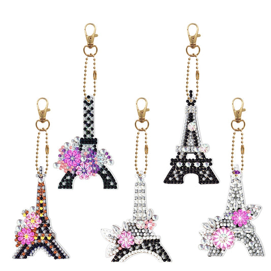 Blingbling's Keychain | Eiffel Tower | Five Piece Set