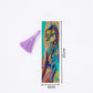 DIY Colorful dragon Special Shaped Diamond Painting Leather Bookmark Tassel