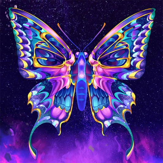 AB Diamond Painting  |  Purple Butterfly