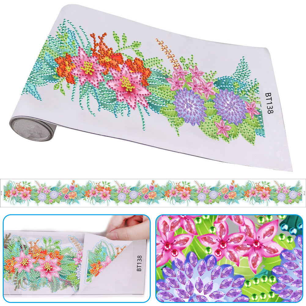 DIY Special Shaped Diamond Painting Stickers Wall Sticker | Flowers