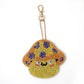 4pcs DIY Mushroom Sets Special Shaped Full Drill Diamond Painting Key Chain with Key Ring Jewelry Gifts for Girl Bags