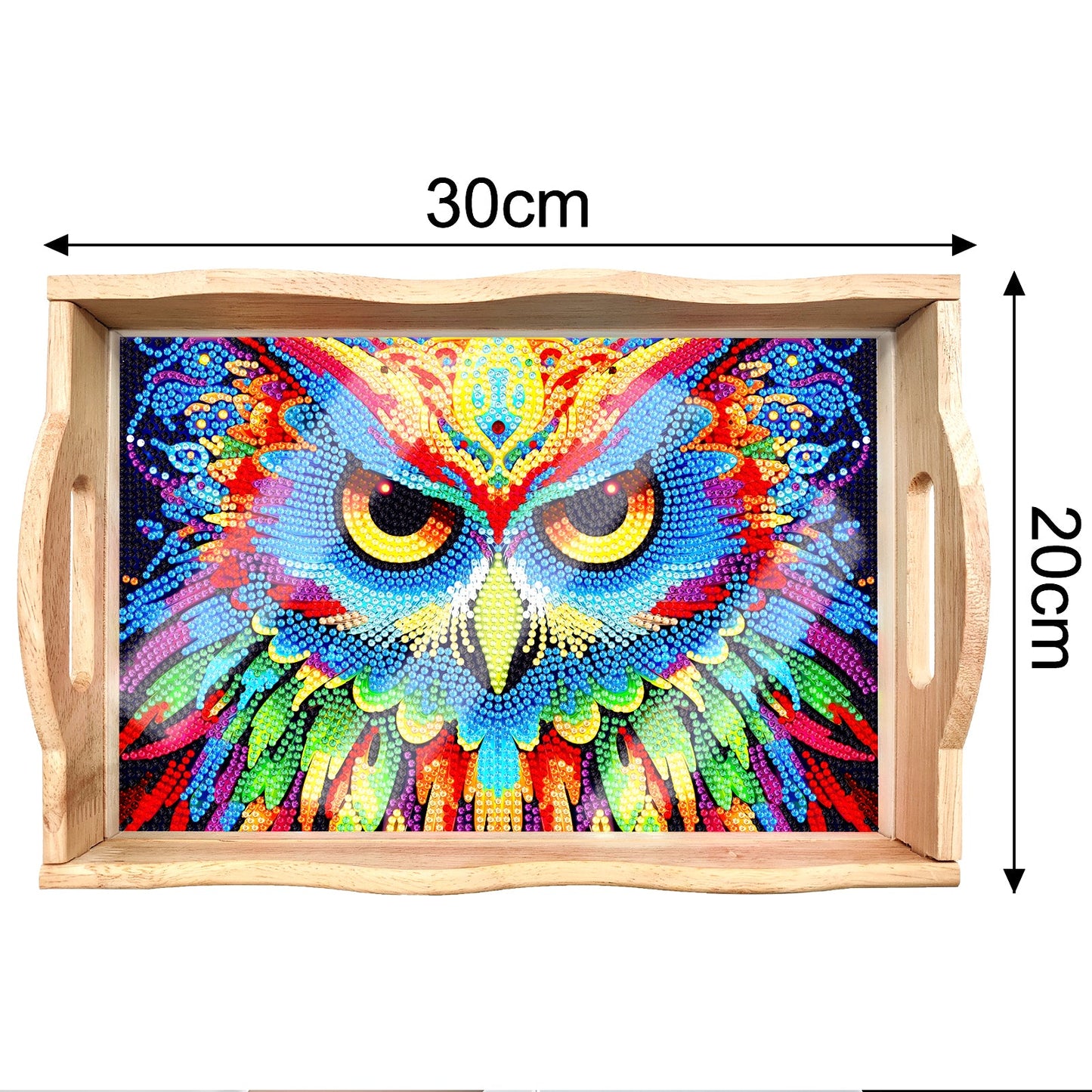 Diamond Painting Wooden Trays With Handle - Owl