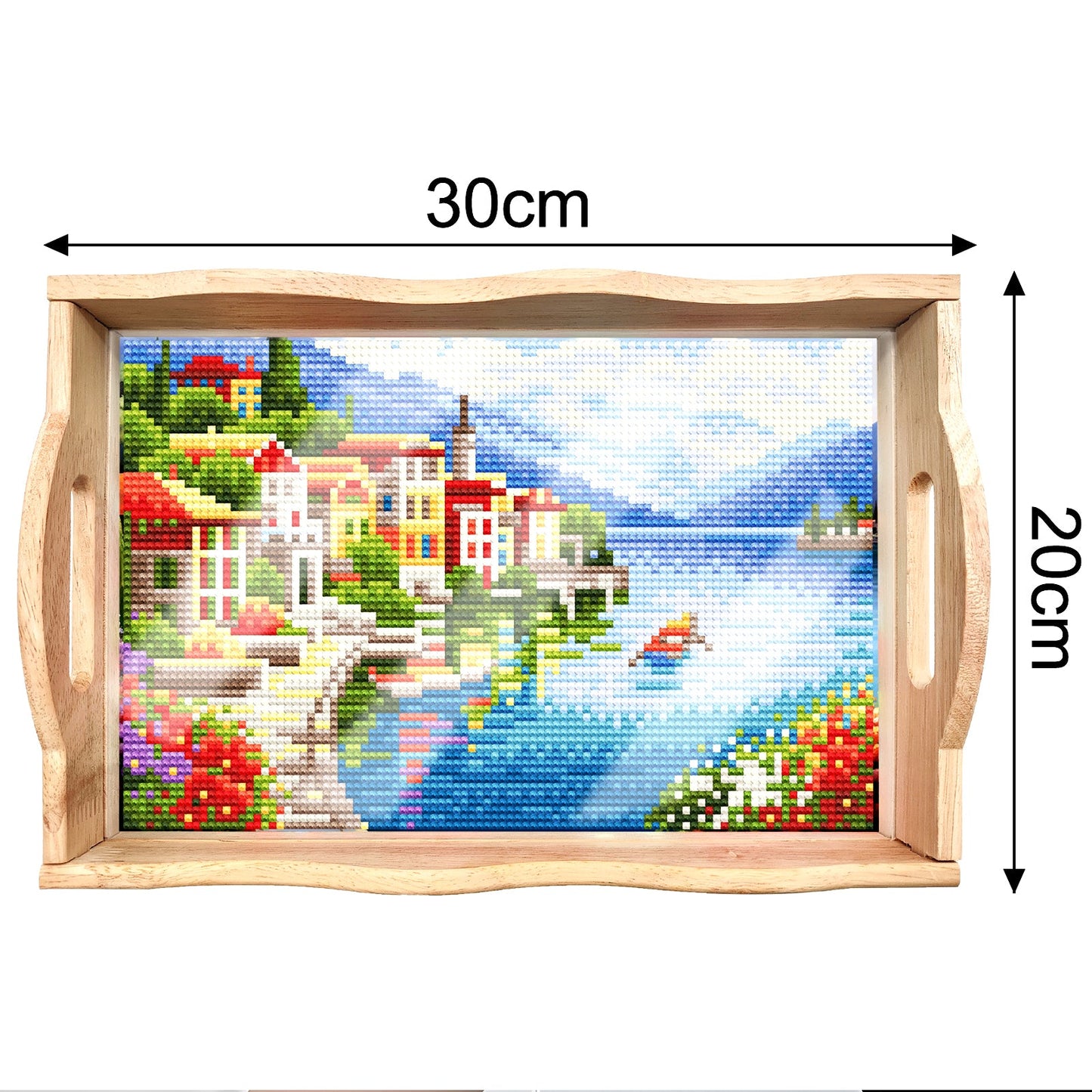 Diamond Painting Wooden Trays With Handle - Landscape