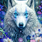 AB  Diamond Painting  |  Wolf Flower