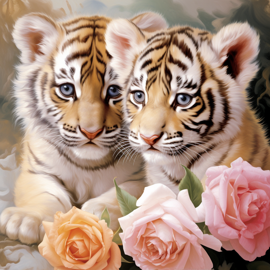 AB Diamond Painting  |  Lovely Tigers