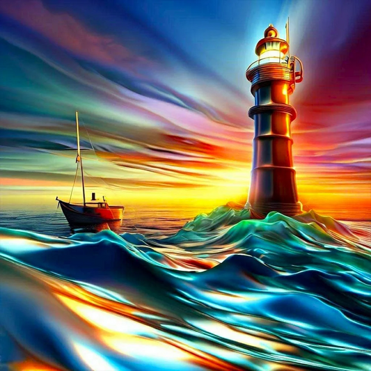 AB Diamond Painting  |  Colorful Lighthouse