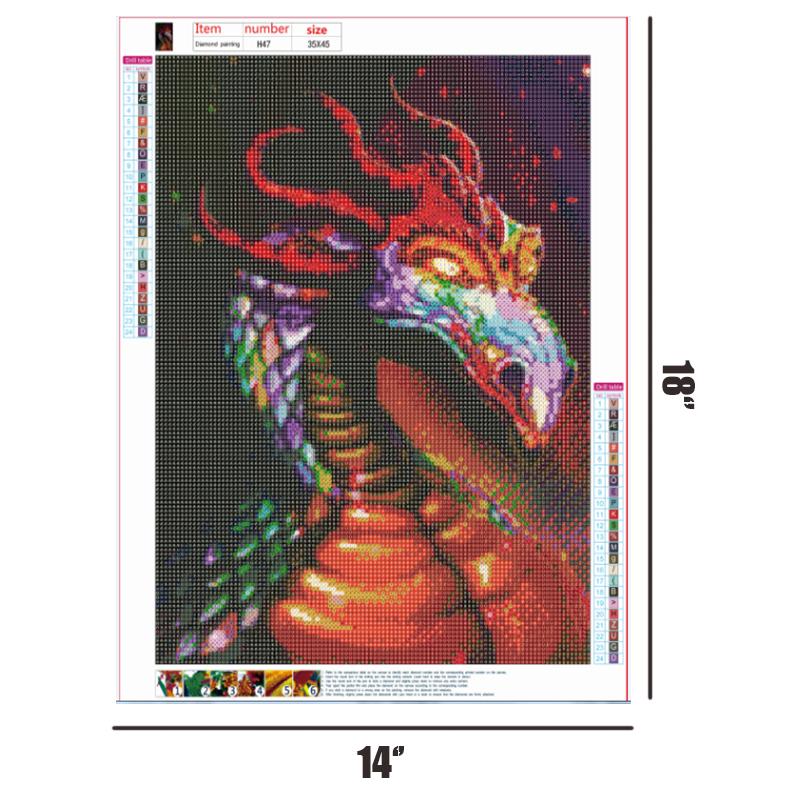 Colorful Dragon  | Full Round Diamond Painting Kits