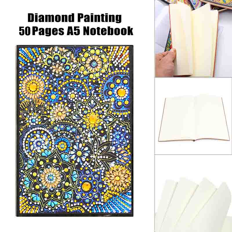 A5 5D Notebook DIY Part Special Shape Rhinestone Diary Book