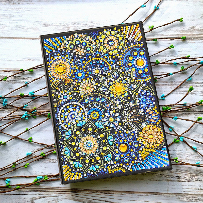 DIY Notebook Special Shape Rhinestone Diary Book | Mandala