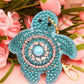 4pcs DIY Sea turtle Sets Special Shaped Full Drill Diamond Painting Key Chain with Key Ring Jewelry Gifts for Girl Bags
