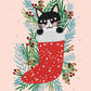Kitten in Christmas Stocking | Alien Diamond Painting Kit
